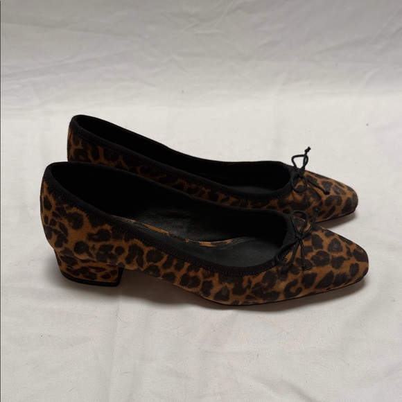Veronica Beard Cecile Suede Leopard Print Ballet Heels - Picture 1 of 6